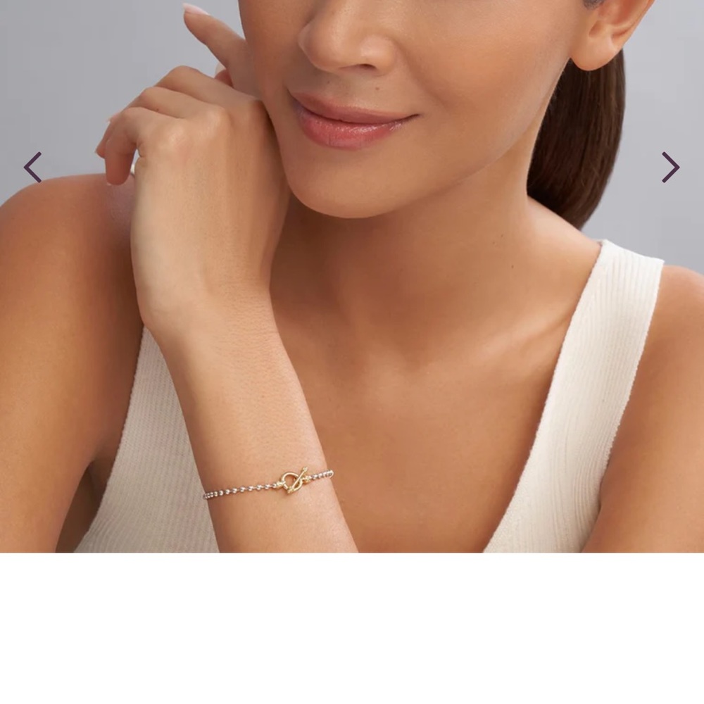 Lagos Two-Tone Beaded Toggle Bracelet